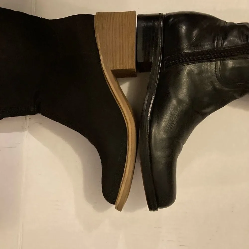 ‎LA Mundial Dress Boots, tan and black,